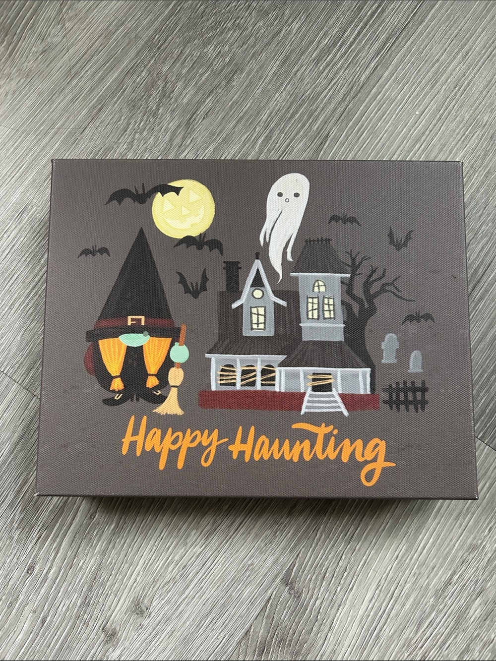 Halloween “Happy Haunting” Wooden Sign